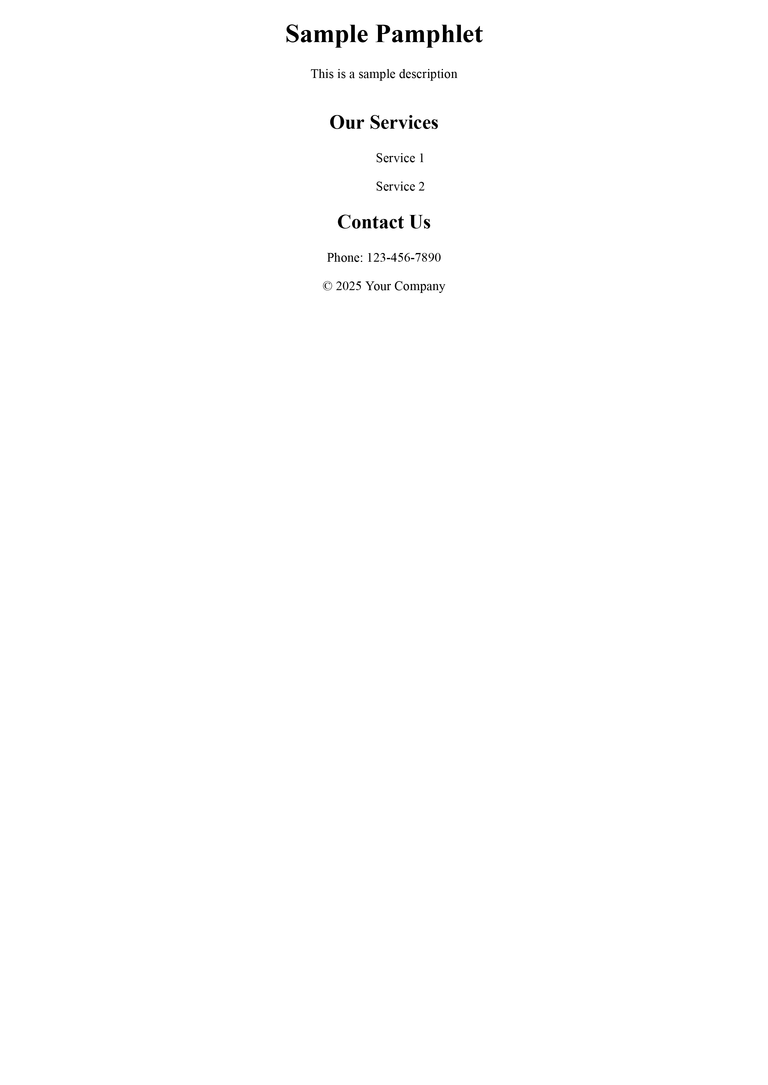 Free Pamphlet Design Generator Tool